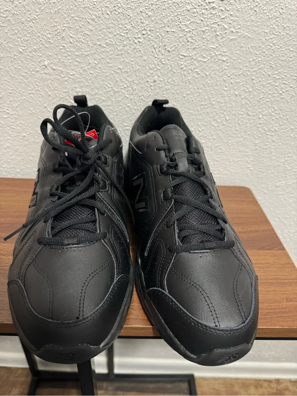 New Balance 608v5 Men's Black Leather Sneakers